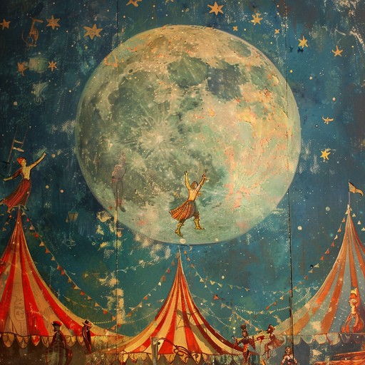 A whimsical yet haunting track that blends elements of dark cabaret with circus motifs. The piano leads the melody through a theatrical soundscape, evoking images of an enigmatic midnight carnival filled with quirky characters and mysterious wonders.