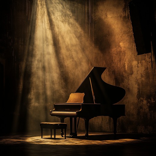 A deeply emotional piano piece set in a melancholic cabaret environment. The mournful tune meanders through the dim halls, resonating with a sense of wistful nostalgia and unfulfilled desires.