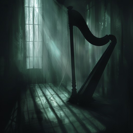 Featuring delicate harp lines laced with an air of mystery, this piece provides a tranquil yet slightly eerie backdrop perfect for relaxing in a gothic ambiance. The gentle waltz rhythm guides listeners through a soothingly dark soundscape.