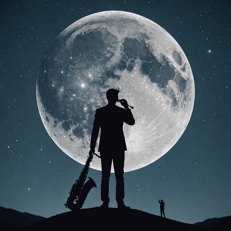 Imagine a clear night sky transformed into sound, where the rhythm of swing brings the stars to dance. This track combines energetic swing beats with ethereal, majestic elements that emulate the feeling of watching a starry night, creating a soundscape both enchanting and exhilarating.