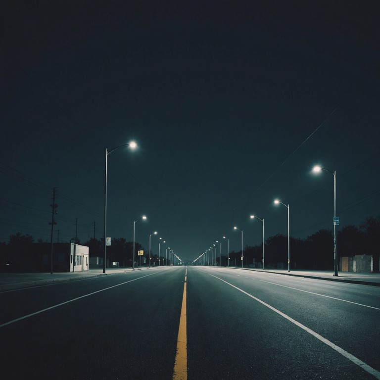 A track that paints a vivid picture of walking through a city at night, wrapped in a blanket of introspection and solitude, driven by soft ambient beats and the haunting melody of an electric piano.