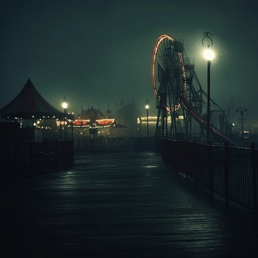 Transport yourself to a shadowy carnival where darkness lurks behind every corner. Sinister strings and ominous percussion create an intense and dramatic atmosphere, perfect for settings that require a touch of fear and suspense.