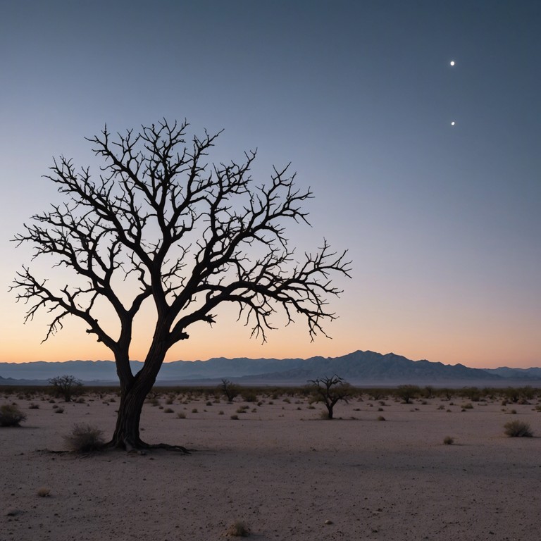 This instrumental track evokes the expansive, often surreal landscape of a western desert under a twilight sky. Combining traditional elements with a hint of otherworldly mystery, it transports the listener to a place where the horizon stretches into eternity, and the air shimmers with the heat of distant dreams.