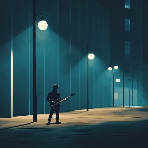 A captivating instrumental piece combining funky bass rhythms and mellow melodies to convey feelings of solitude and self reflection amidst city life