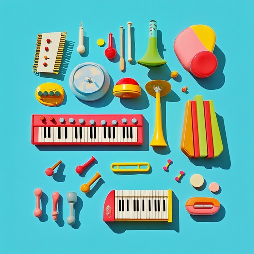 An eccentric and fun piece that brings together toy instruments to evoke a festive parade atmosphere. The use of toy piano, kazoo, and xylophone makes it an unusual and delightful listening experience, reminiscent of childhood joy.