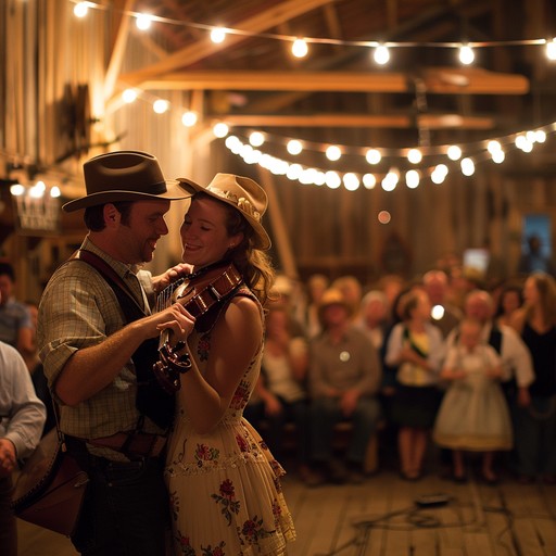 Fast-paced, toe-tapping bluegrass instrumental perfect for a barn dance or country jamboree. Features tight vocal harmonies, driving fiddle and banjo leads, and a steady guitar and mandolin rhythm section. Bound to get everyone up and dancing!