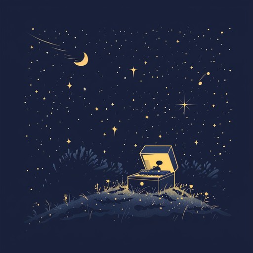 A gentle, ethereal nursery rhyme with soft melodies perfect for lulling children to sleep. Whimsical and dreamy, featuring twinkling notes that float like stars in the night sky, creating peaceful and serene ambiance.