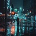 haunting synths weave through shadows of retro futuristic cityscape