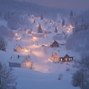 ethereal carols float through snowy landscapes