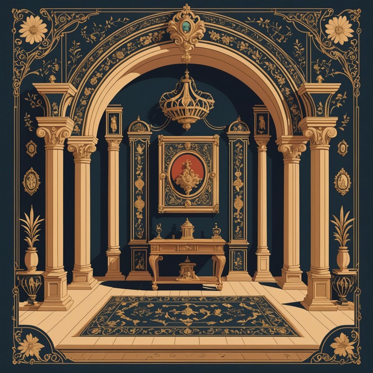 Imagine the sound of a harpsichord echoing through the vast, gilded halls of a sprawling royal palace, each note bouncing off ornate walls, creating an atmosphere of mystery and anticipation as nobles plot and dancers whirl.