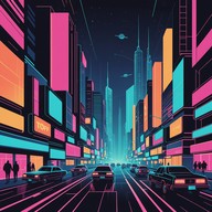 catchy retro drive, energetic background