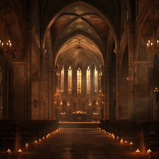 Imagine walking through a cold, ancient cathedral with ghostly whispers echoing off the walls and shadows flickering under candlelight. The piece layers harpsichord and dark strings to create a chilling, mystical atmosphere.