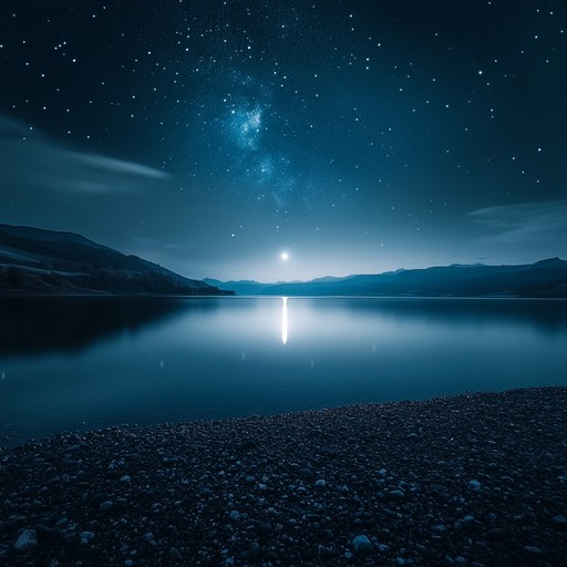 Dive into a serene night with shimmering, ethereal tunes gently crafting a peaceful, contemplative ambiance, reminiscent of a calm, moonlit dream