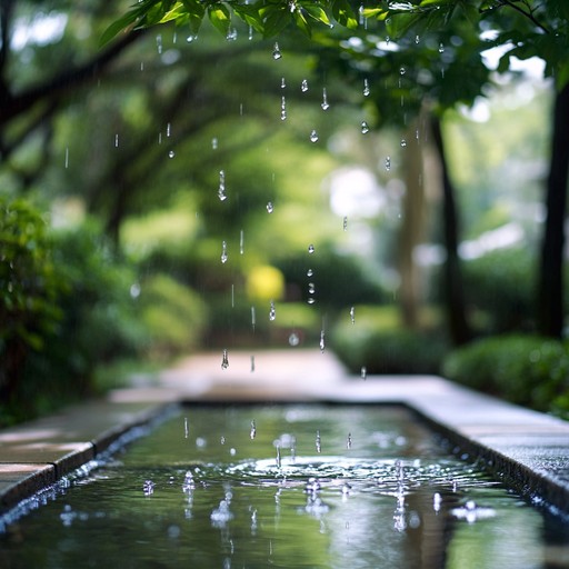 Melancholic strains of the sitar blend with raindrop sounds, capturing the tranquil yet deep nostalgia of a monsoon evening.