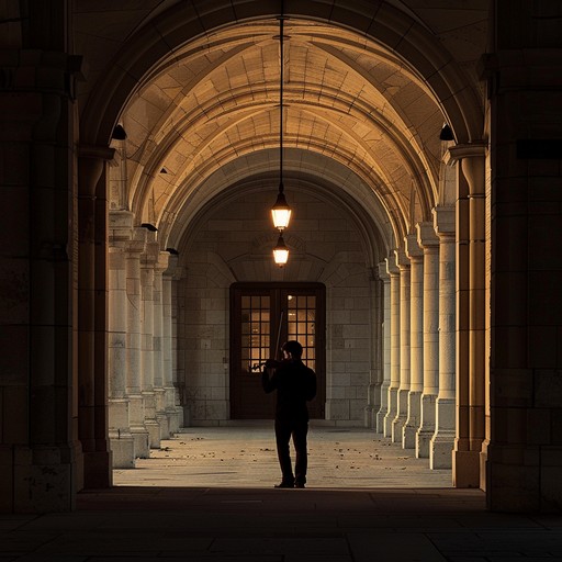 A hauntingly beautiful classical piece driven by the evocative notes of a violin, conjuring images of past sorrows and bittersweet memories. The piece aims to envelop the listener in deep contemplation, capturing the fragile beauty of lost time.