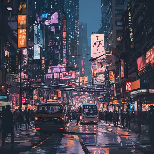 Immerse yourself in the ceaseless pulse of a city that never sleeps. This track combines distorted synthesizers, heavy beats, and wild rhythms to depict the manic pace and unpredictable nature of urban life. The music mirrors the noise, energy, and frenetic spirit of a bustling metropolis at its peak.