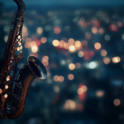 Imagine walking through a cityscape at night, the colorful lights reflecting in puddles, while smooth jazz fusion tunes fill the air, combining the sounds of an acoustic sax with electronic beats.