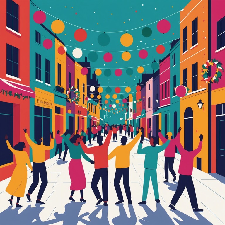 A festive, high energy track featuring playful and unconventional melodies that capture the essence of celebration and novelty. The instrumentation includes quirky sound effects and traditional joyful beats, creating an infectious, upbeat atmosphere perfect for any celebratory event or moment of joyful spontaneity.