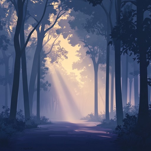 An enchanting instrumental composition that captures the peaceful ambiance of a silent forest, blending soft flute melodies with gentle sounds of nature to soothe the soul