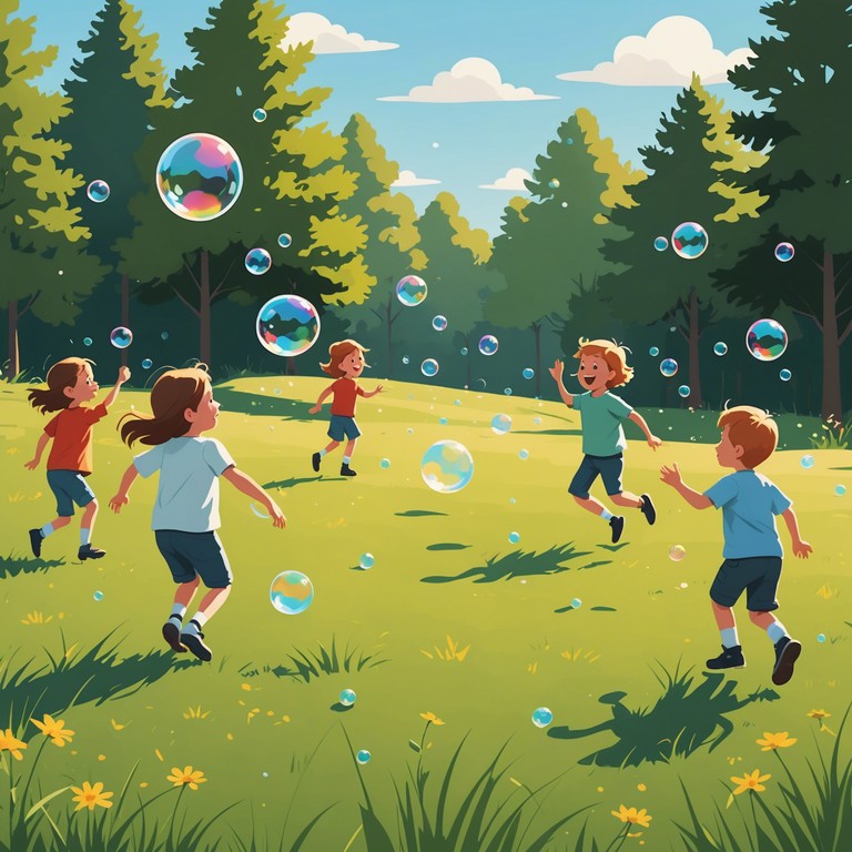 This track encapsulates a spirit of carefree joy and playfulness, perfect for moments of lighthearted fun or children's programming. It leverages simple melodies and airy instruments to create an atmosphere of ease and amusement.