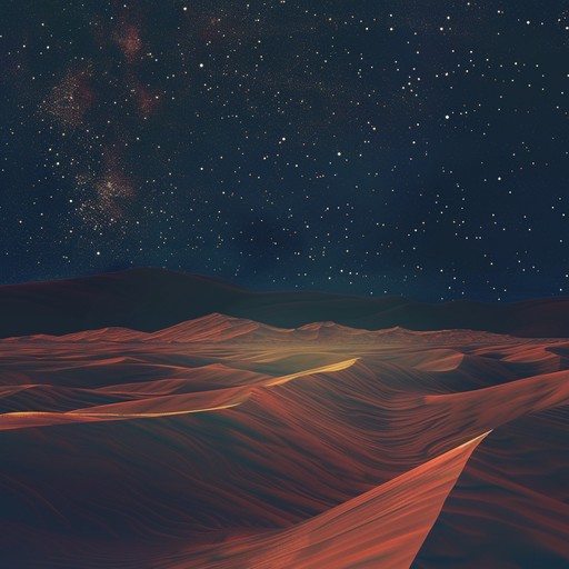 Imagine wandering through a mystical desert under a star filled night, where the sands glow with an otherworldly light and the wind carries whispers from distant galaxies. This track blends soothing ambient pads with gentle, cosmic tones to create a serene and transcendent experience. Perfect for meditation and introspective journeys.