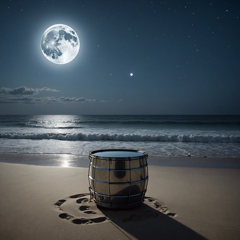 The song captures the essence of a mysterious, moonlit ocean journey, intensified by the rhythmic beats of a steel drum as the surf whispers alongside. The atmosphere is charged with an anticipation of the unknown, blending traditional reggae rhythms with a hint of suspenseful undercurrents