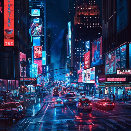 Explore the vibrant pulse of city nightlife with a synth driven instrumental track that melds new wave sensibilities with urban textures, featuring groovy basslines, punchy drum machines, and shimmering synthesizers. Perfect for evoking the electric, pulsating energy of midnight streets and neon lights.