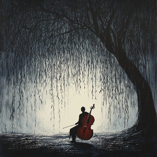 An instrumental composition featuring haunting cello melodies over deep ambient textures, creating a melancholic and mysterious atmosphere. The piece evokes emotions of longing and romance under the veil of darkness. An instrumental composition featuring haunting cello melodies over deep ambient textures, creating a melancholic and mysterious atmosphere. The piece evokes emotions of longing and romance under the veil of darkness.