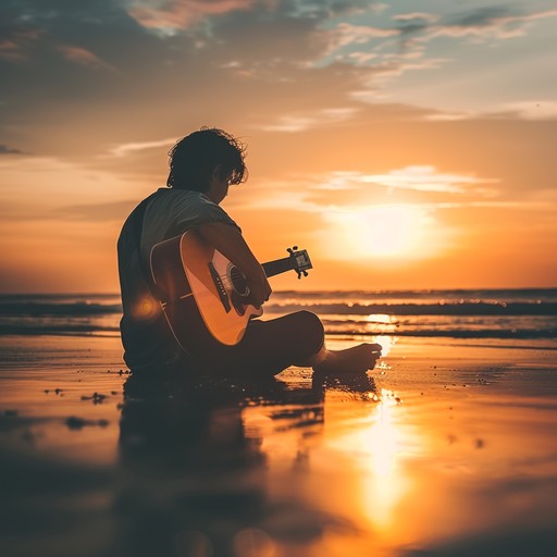 This song captures the tranquil beauty of a nostalgic summer evening with gentle guitar rhythms and soft bossa nova beats, evoking images of golden sunsets and cherished memories by the sea. The melodies are tender and bittersweet, perfect for introspective moments