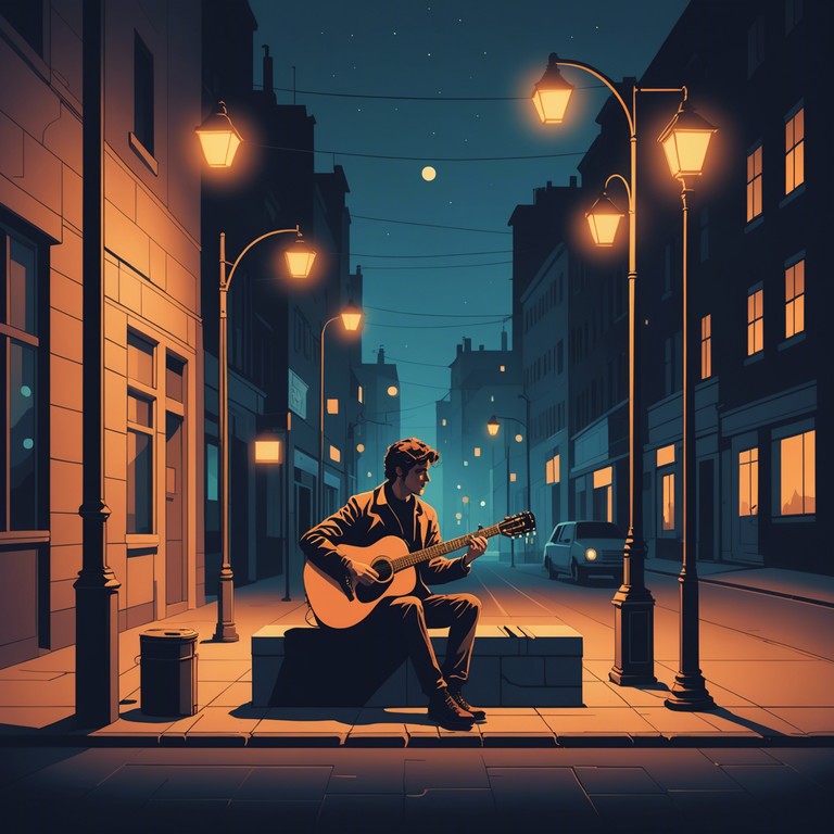 Imagine a gentle melody played on a classical guitar under a starlit sky, every note resonating through the quiet, cobbled streets of a timeless latin town, inviting the listener to pause and reflect on the serene beauty around them.