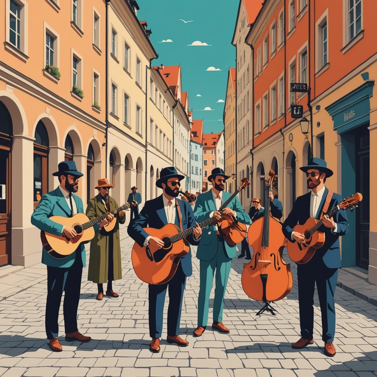 Imagine strolling through munich's old town, the air filled with the laughter of friends and the melodic charm of street musicians playing this track. The piece resonates with the warmth of a sunny day, blending traditional german music elements with a light, contemporary touch to brighten your mood and invite a spring in your step.