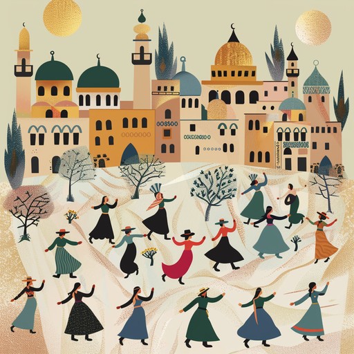 An instrumental track blending traditional jewish klezmer music with energetic, contemporary beats to create an uplifting and lively sound. Perfect for celebrating heritage and invoking the joyous spirit of jerusalem through music.