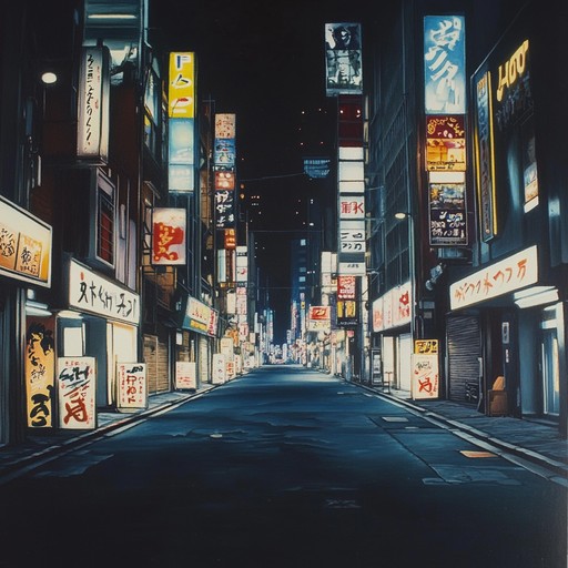 An unnerving j pop instrumental that layers haunting melodies over synthetic beats, evoking the eerie silence of deserted tokyo streets at night.