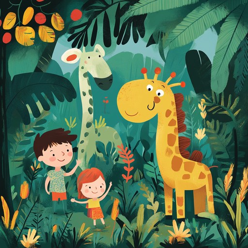 A spirited and jungle themed composition that combines energetic rhythms with playful melodies, inspiring confidence and delight in children. Ideal for games, storytelling, and learning scenarios.