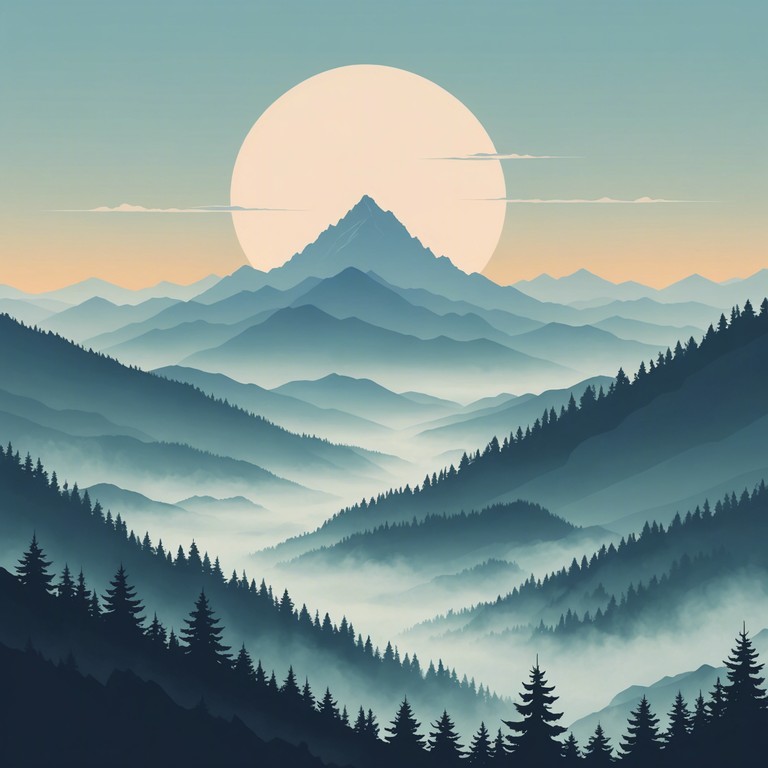 This track provides a serene auditory journey through soft, lush orchestral arrangements that evoke images of peaceful mountain landscapes. The composition's gentle undulations are designed to relax and inspire listeners, making it perfect for moments of introspection or background ambience.