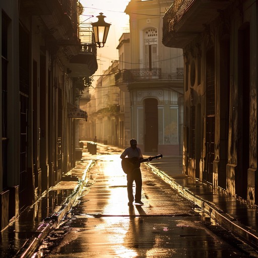 This track captures the bittersweet essence of early morning havana, with soulful guitar melodies entwined with traditional afro cuban rhythms, creating a poignant, emotive soundscape.