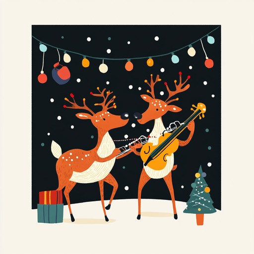 A lively and whimsical instrumental track that captures the joy and excitement of the holiday season, featuring energetic rhythms and festive sounds that make you want to dance.