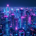 futuristic beats and synths driving urban nightlife