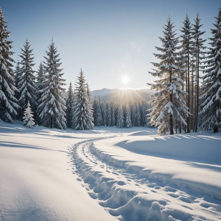 A melodic interpretation of the first light of winter, capturing the serene dance of snowflakes in a sunlit sky. This track brings a sense of joy and peace with every note, akin to watching snow gently settle on a lively holiday morning. The music aims to evoke warmth and festive cheer, blending traditional holiday elements with a fresh, bright outlook.