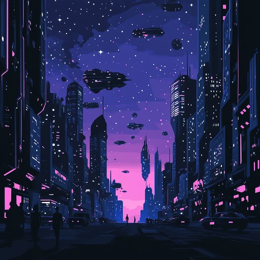 An instrumental track blending powerful synthesizer leads with driving electronic beats, evoking the feeling of awakening dreams in a neon lit future cityscape.