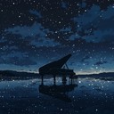 delicate piano notes express heartfelt emotions under starlit night