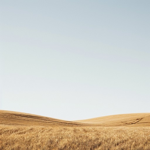 A gentle, melodic instrumental piece inspired by humble patriotism, evoking the tranquil beauty of golden fields under a clear blue sky. The soothing guitar riffs and harmonious string arrangements draw listeners into a serene, reflective state, capturing the essence of national pride and peaceful landscapes.