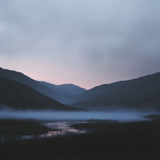 A somber journey through mist covered highlands, where melancholy melodies evoke the timeless tales of celtic spirits. The slow, resonant rhythms interlace with poignant string harmonies, painting images of lost loves and faded glories in a brooding atmosphere.