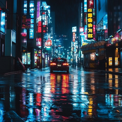 An instrumental phonk track that combines vintage samples with contemporary electronic elements, evoking the feeling of driving through a city at night under glowing neon lights.