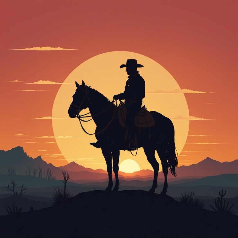 This track encapsulates the contrasting emotions of hope and loss as the sun sets on the rugged landscapes of the old west, painting a soundscape filled with nostalgia for a time of untamed wilderness and untold possibilities.