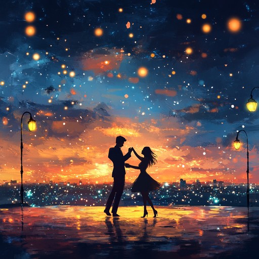 This piece captures the elegance of a dusk lit evening with its rich, soulful melodies intertwined with classic mambo rhythms. The smooth flow and vibrant brass sections speak of romance and nostalgia, perfect for capturing the essence of a serene yet emotionally charged dance under the setting sun