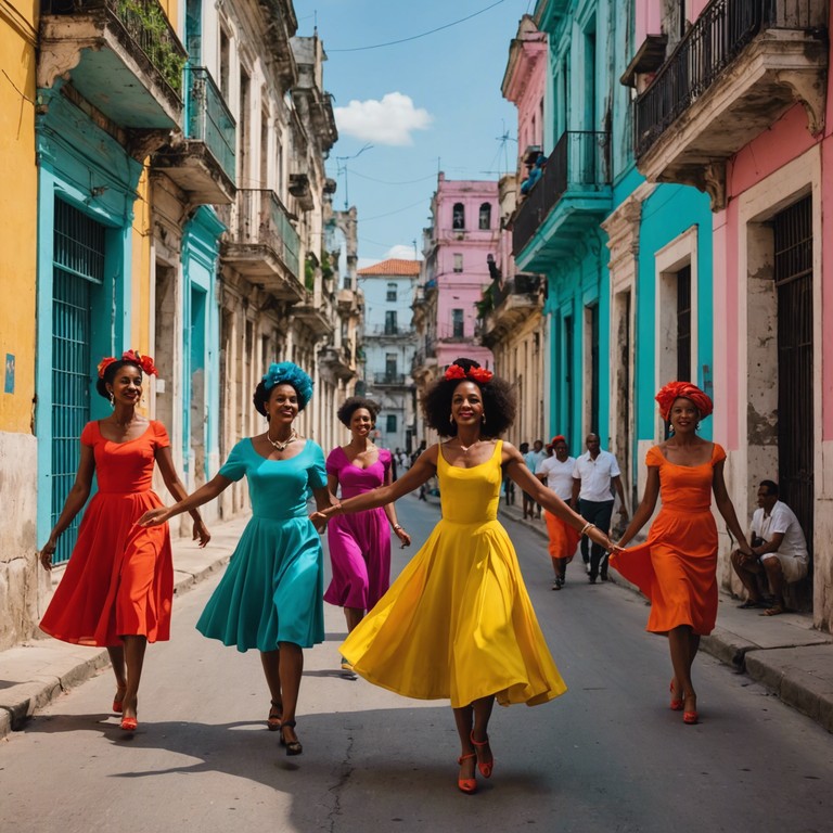 This track features an enthralling mixture of afro cuban rhythms and intricate melodies that transport the listener to vibrant streets of havana, where the essence of salsa dance and cuban heritage bursts through in every note. Enlivened with rhythmic percussion, this masterpiece intertwines classical elements with unbridled dance energy.