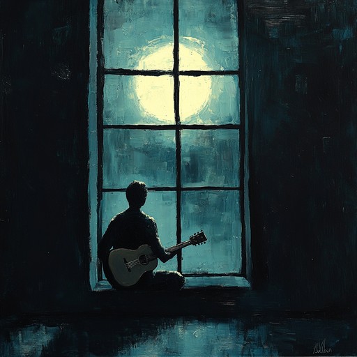 A gentle instrumental piece featuring soft guitar and ambient textures, evoking quiet introspection of a solitary night. The music flows like whispers carried by moonlight, embracing feelings of nostalgia and yearning.