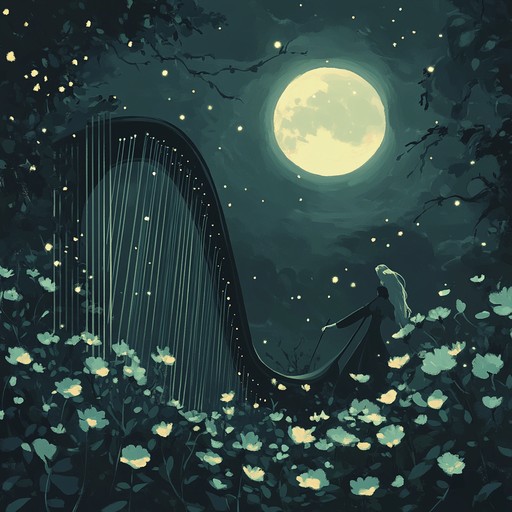 This instrumental song transports you to moonlit gardens at night. Ethereal melodies float through the air, creating a dreamy and romantic atmosphere. The gentle sounds of the harp are intertwined with soft ambient tones, evoking feelings of love and wonder.