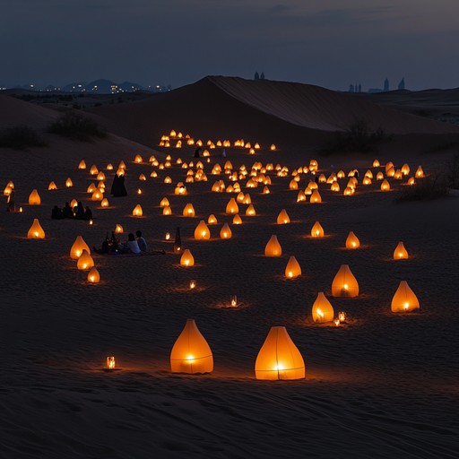 Capturing the exuberant spirit of a night festival in dubai, this piece is filled with uplifting and dynamic traditional middle eastern rhythms. The intense beat of the darbuka, along with other percussion elements, invokes the vibrant pulse of festival dances and celebrations under the desert stars.